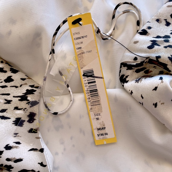 NWT ALICE + OLIVIA Leopard Safari Print Silk Slip Dress SZ M - Picture 7 of 7